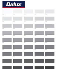 an image of the shades of grey for dulux's 50 shades of grey