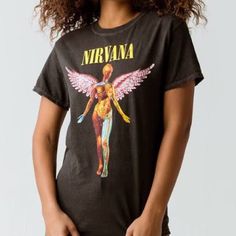 Nirvana In Utero Boyfriend Tee. Size Large. Never Worn Nirvana In Utero Necklace, Nirvana In Utero, In Utero, Boyfriend Tee, Nirvana, Womens Tops, Tops & Tees, T Shirt, Women Shopping