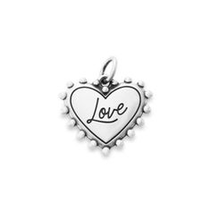 Buy Beaded Heart Love Charm for USD 58.00 | James Avery Pandora Bracelet Charms Ideas, Beaded Heart, Faith Jewelry, Jewish Jewelry, Buy Bead, Mens Chain Necklace, Bracelet Charms, Pandora Bracelet Charms, James Avery