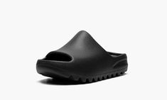 The adidas Yeezy Slide Kids “Onyx” is the kids sizing of the monochromatic black colorway of the popular slip-on sandal by Kanye West.  The “Onyx” was released in March 2022 and is a casual footwear style for the summer and beyond, and a shoe that can easily be worn with anything.  Its lightweight, one-piece EVA foam body is designed in Onyx, or black.  Underneath the sandal, ridges on the outsole provide stability and traction on slippery surfaces.  Release date: March 7, 2022 Adidas Yeezy Slide, Yeezy Slides, Casual Footwear, School Clothes, Stadium Goods, March 7, Kids Black, Back To School Outfits, Eva Foam