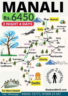 the map for manali is shown in green and white