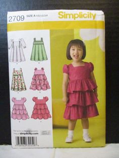 Skirt Variations, Dress With Skirt, Dresses Patterns, Summer Dress Sewing Patterns, Toddler Dress Patterns, Girl Dress Pattern, Girl Vintage, Simplicity Sewing Patterns, Sewing Pattern Sizes