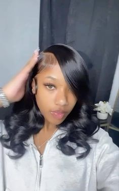 16 Inch Quick Weave, Side Part Hairstyles For Black Women, Weave Ponytail Styles, Quickweave Styles, Side Part Quick Weave, Black Ponytail Hairstyles, Braided Hairstyles For Teens