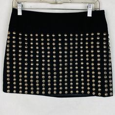 Brittney Spears Candies Black Studded Mini Skirt Junior Size 7 New With Tags Vintage Review All Pics For Condition And Approximate Flat Lay Measurements. Stretch Punk Skirt For Night Out, Fitted Rock Style Mini Skirt For Party, Rock Style Skirt For Party, Rock Style Mini Skirt For Party, Pleated Flare Skirt, Short Black Skirt, Peplum Skirt, Houndstooth Skirt, Black And White Skirt