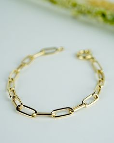 14K Solid Gold Paper Clip Bracelet, Gold Paperclip Chain Wristband, Real Gold Bracelet, Rectangle Chain, Chic Chain Bracelet, Dainty Bracelet, Chic Gift for Her, Gift for Valentine, Delicate Bracelet - With our 30 years of experience in the gold and jewelry industry, it is a great source of pleasure for us to produce useful jewelry that you can wear with pleasure. - Every woman is special. And all women are more precious to us than any jewel. I wish you a pleasant shopping experience. - Thank yo Paper Clip Bracelet Gold, Paperclip Chain Bracelet, Classic Gold Bracelet With Rectangular Chain, Classic Rectangular Chain Gold Bracelet, Modern Rectangular Gold Bracelet With Box Chain, Gold Rectangular Paperclip Bracelet With Adjustable Chain, Formal Rectangular Chain Bracelet With Lobster Clasp, Rectangular Gold Bracelet, Modern Rectangular Paperclip Chain Bracelet