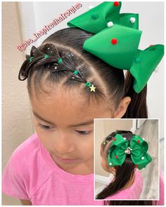 Christmas Crazy Hair Day, Felicity Hair, Hairstyles For Children, Christmas Hairstyles For Kids, Christmas Hairstyle, Cute Toddler Hairstyles, Easy Little Girl Hairstyles, Girl Hair Dos, Toddler Hairstyles