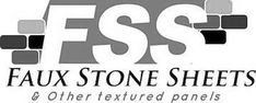 the logo for faux stone sheets and other textured panels