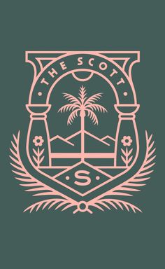 the scott logo on a green background