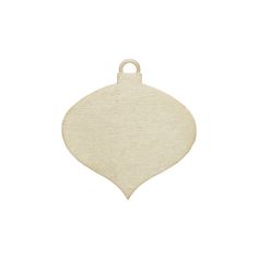 a white ornament hanging from the side on a white background with a clipping for