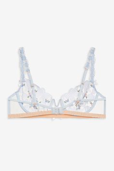 Scottie Underwire Bra — Blue | For Love & Lemons Vintage Handkerchiefs, For Love & Lemons, Little White Dresses, For Love And Lemons, Underwire Bra, For Love, Floral Embroidery, Gingham, Dress Shop