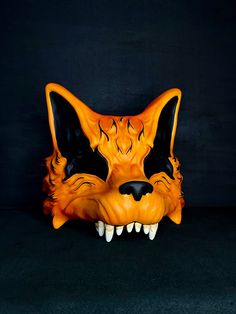 Japanese Kitsune Mask, Japanese Kitsune, Japanese Fox, Kitsune Mask, Cosplay Mask, Japanese Mask, Fox Mask, Half Mask, Half Face Mask