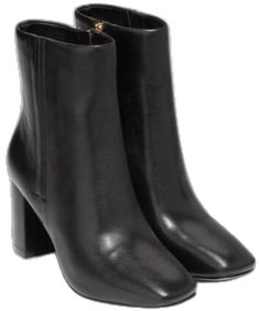 Classic Black Ankle-high Heeled Boots, Classic Black Boots With Padded Heel, Classic Black Boots With Block Heel, Black Heeled Boots With Round Toe And Heel Tab, Black Round Toe Boots With Heel Tab, Black Square Toe Boots With Heel Pull Tab, Square Boots, My Christmas List, Fall Closet