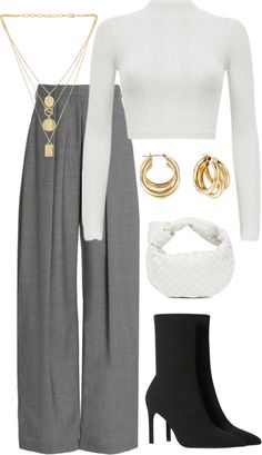 Elegantes Outfit Damen, Outfit Chic, Stylish Work Attire, Looks Chic, Professional Outfits, Fancy Outfits, Komplette Outfits