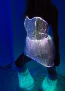 Halloween Rave Costumes, Blackout Party, Glow In The Dark Dress, Glowing Dress, Fiber Optic Dress, Light Up Hoodie, Light Up Dress, Rave Halloween Costumes, Rave Hoodie