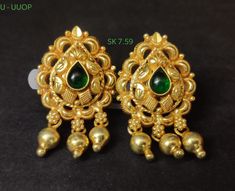 Chand Bali Earrings Gold, Chand Bali, Ear Tops, Antique Gold Jewelry Indian, Bali Earrings