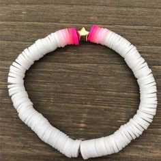 Please Do Not Hesitate To Message Me If You Want The Bracelet Bigger Or Smaller. Or Want It Customized! ( ^-^).:*:' Clay Bead Inspo, Clay Bracelet Ideas, قلادات متدلية