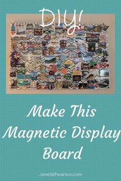 the magnetic display board is made from magnets and has words that say, make this magnetic display board