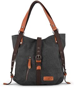 Amazon.com: SHANGRI-LA Purse Handbag for Women Canvas Tote Hobo Bag Casual Shoulder School Bag Rucksack Convertible Backpack - Black: Shoes Canvas Backpack Purse, Sling Backpack Purse, Casual Purse, Best Crossbody Bags, Casual Tote Bag, Handbag For Women, Handbags Casual, Convertible Backpack, Shangri La