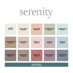 the color scheme for serenity