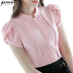 Work Wear Summer, Formal Work Wear, Summer Work Wear, Chiffon Blouses, Fashion Stand, Formal Tops, Women Blouses Fashion, Ladies Blouse Designs, Fashion Tops Blouse