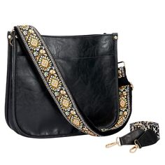 PRICES MAY VARY. Personalized Design: Women's crossbody handbags is made of high-quality vegan leather and thick poly fabric lining. Using the most popular guitar straps design,simple style with 2 interchangeable guitar straps. You will receive so many compliments when you carry it. Perfect Size:(L)11.5" x (W)3.1" x (H)10.2" .Casual crossbody bags for women. Multi-pocket design provides more storage space.The top zip closure of the main pocket is just big enough to hold an iPad. The outside & in Faux Leather Satchel Shoulder Bag, Faux Leather Shoulder Bag With Adjustable Strap, Black Faux Leather Shoulder Bag Fashion Accessory, Faux Leather Shoulder Bag With Strap For Daily Use, Faux Leather Travel Bag With Strap, Travel Faux Leather Bag With Strap, Travel Bag With Strap In Faux Leather, Black Faux Leather Shoulder Bag, Faux Leather Bags With Strap For Daily Use