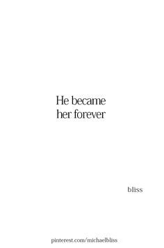 a white book cover with the words he became her forever