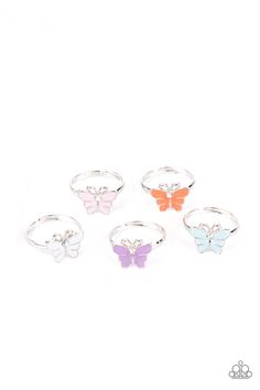 Kid's rings in assorted colors. Dotted with a glittery rhinestone, this colorful butterfly frame is in the shade of Pink.

Sold as one kid's ring. Colorful Rings, Ten Rings, Butterfly Rings, Five Rings, Paparazzi Accessories Jewelry, Kids Rings, Colorful Butterfly, Butterfly Frame, Butterfly Ring