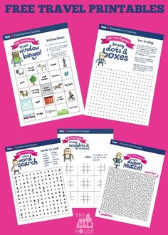 three free travel printables for kids to use on their homeschool activities