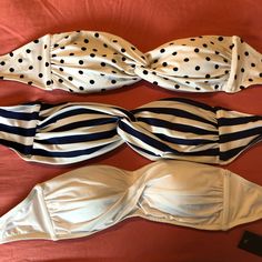 White Is Nwt And Size M Others Are Size L With Padding In Smoker White Bandeau Swimwear With Built-in Bra, White Seamless Tube Top For Beach, White Bandeau Tube Top For Pool, White Tube Top With Built-in Bra For Beach, White Summer Tube Top For Poolside, White Beachwear Tube Top For Poolside, White Beachwear Tube Top For Beach Season, White Tube Top For Poolside Beachwear, White Tube Top For Beach Season