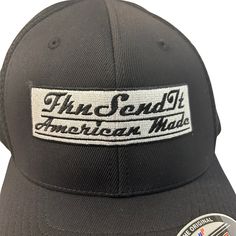 Fkn Send It American Made Hat Flexfit Hat L-Xl Retro Hat Unisex Nwt Super Cool Unique Hat Vintage Vibe But This Is New Fitted Trucker Snapback Hat With Flat Bill, Fitted Trucker Snapback Baseball Cap, Fitted Cotton Snapback Baseball Cap, Fitted Trucker Baseball Cap With Curved Bill, Fitted Snapback Trucker Hat In Cotton, Fitted Cotton Snapback Trucker Hat, Fitted Trucker Baseball Cap With Flat Brim, Fitted Snapback Trucker Hat, Fitted Cotton Trucker Hat Snapback