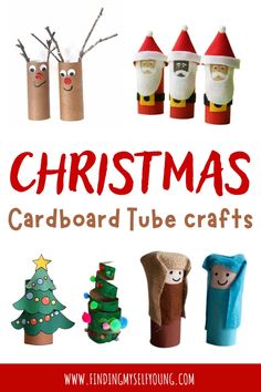 christmas cardboard tube crafts for kids to make