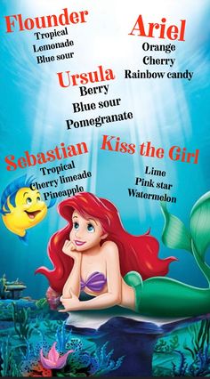 the little mermaid is featured in this poster