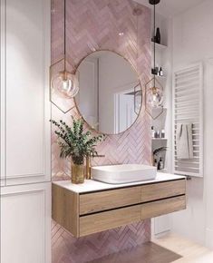 bathroom organization ideas in arabic and english with pictures on the wall behind it, including a mirror