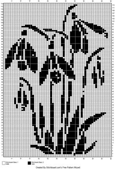 a cross stitch pattern with flowers on it