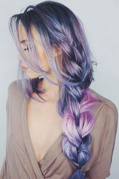 Bright Hair Colors, French Braid Hairstyles, Ombré Hair, Bright Hair, Funky Hairstyles, Pastel Hair, Hair Dye Colors, Everyday Hairstyles, Cool Hair Color