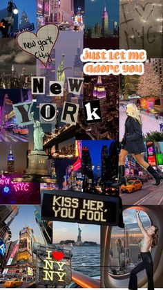 new york collage with words and pictures