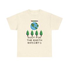 This Earth Day "Root For The Earth" T-Shirt is perfect for nature lovers and activists who want to promote environmental awareness and tree planting. Made from 100% cotton, it offers year-round comfort and durability. The classic fit and crew neckline make it suitable for any occasion, casual or semi-formal. A great eco-friendly gift option. Product features - Made from 100% US ethically grown and harvested cotton - Earth Day themed design promoting tree planting and environmental awareness - Fe Earth Day Graphic Print Short Sleeve Top, Casual Short Sleeve T-shirt For Earth Day, Earth Day White T-shirt With Screen Print, White T-shirt With Earth Day Graphic Print, Green Cotton T-shirt For Earth Day, Environmental Awareness, Loving Gifts, Tree Hugger, Save The Planet