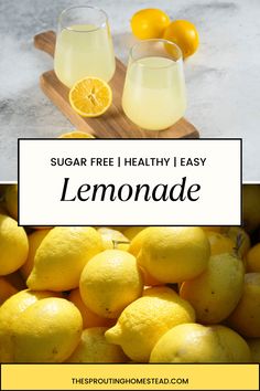 the lemonade recipe is made with sugar free, healthy and easy to make