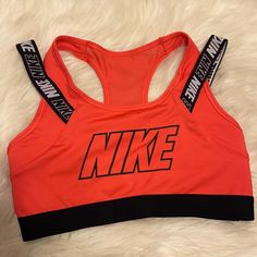 Nike Athletic Bra. Size S. New Without Tags Nike Sports Bra Aesthetic, Casual Orange Sports Bra For Gym, Summer Orange Sports Bra, Orange Summer Sports Bra, Stretch Orange Sports Bra, Nike Orange Sports Top, Fitted Orange Gym Tops, Fitted Orange Top For Gym, Sports Bra Aesthetic