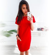 Red color 😍 party dress Amazing look and so sexy 🥰 free shipping 🚚 fast delivery 🚀 secured paymen 🔐order now 👉🏻 https://queensdresses.com Straight Fashion, Vestidos Casual, Backless Tank Top, Elegant Mini Dress, Wear Crop Top, Mini Dress Casual, Vestido Casual, Vintage Women, Loose Dress