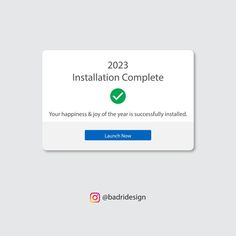 the installation complete screen for an app that allows users to install and configur