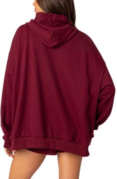 Live the big-city life in this comfy oversized hoodie crafted with dropped shoulders and a layer-perfect front zip. Drawstring hood Long sleeves 50% cotton, 50% polyester Machine wash, dry flat Imported Oversized Tops With Double-lined Hood For Fall, Oversized Cozy Hoodie With Drop Shoulder, Oversized Drop Shoulder Loungewear Hoodie, Cozy Oversized Sweatshirt With Double-lined Hood, Oversized Cozy Tops With Adjustable Hood, Oversized Cozy Hoodie With Double-lined Hood, Oversized Fall Tops With Double-lined Hood, Oversized Hoodie, Big City