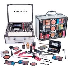 This Is a great starter kit for Makeup Newbies Eyeshadows, Blush, Nail items, Pencils, Sharpener Pedicure and Manicure Accessories, Lipsticks & more Solid Aluminum Makeup Case is Reusable Designed in U.S.A - Product of SHANY Won't irritate sensitive skin like other makeup sets. Great for beginners and beauty veterans. Be creative! The SHANY All-in-One Makeup Kit Eye Shadow Palette/ Blushes/ powder and More - Theatrical/Dance Makeup Kit This starter kit is perfect for those who want to play with Make Up Kits, Penyimpanan Makeup, Makeup Storage Case, Makeup Starter Kit, Alat Makeup, Powder Nail Polish, Cosmetic Kit, Eye Palettes, Makeup Train Case