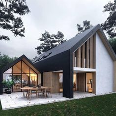 Simple shape but unique mix of exterior Scandinavian Style Home, A Frame House, Dream House Exterior, House Architecture Design, Scandinavian Home, Design Case