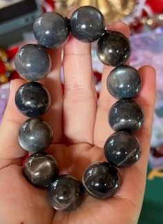 Material: Black sunstone beads size：19mm   quantity: one strand Obsidian Gemstone Beads Crystal Bracelet, Obsidian Round Beads Crystal Bracelet As Gift, Energy Bracelets, Healing Energy, Energy Healing, Beaded Bracelet, Etsy Accessories, Accessory Gift, Gift Card