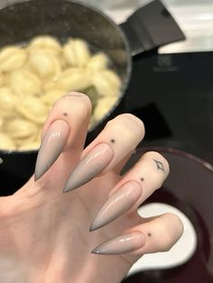 Alt Nails, La Nails, Punk Nails, Gothic Nails, Goth Nails, Edgy Nails, Classy Acrylic Nails, Really Cute Nails, Vacation Nails