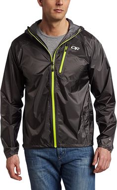 Amazon.com: Outdoor Research Men's Helium II Jacket - Lightweight Waterproof Rain Gear for Men : Clothing, Shoes & Jewelry Green Raincoat, Black Rain Jacket, Rain Jacket Women, Hiking Jacket, Outdoor Research, Hooded Raincoat