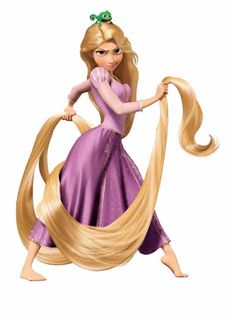 the tangled blonde hair girl is wearing a purple dress, hd png downloads