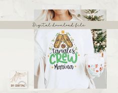 Tamales Illustration, Christmas Traditions Family, Christmas Tradition, Funny Family, Create Shirts, Shirt Png, Crew Sweatshirts, Christmas Traditions, Dark Backgrounds