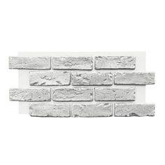 a white brick wall is shown against a white background